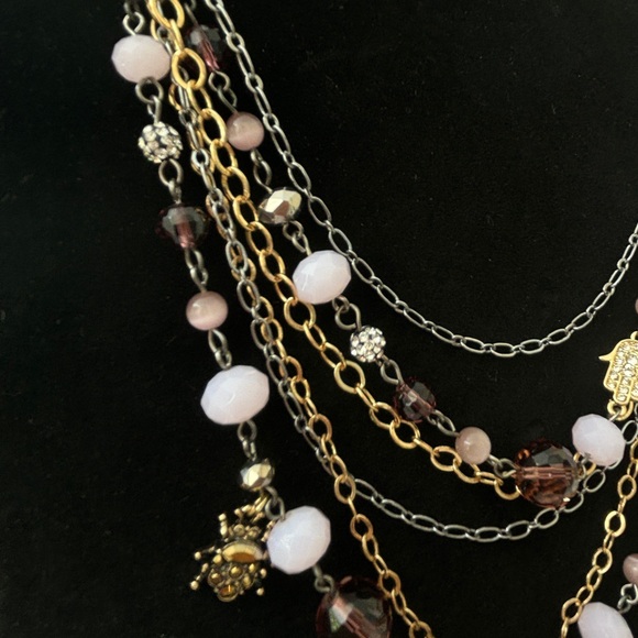 Simply Vera Multi Chain Statement Necklace - Picture 8 of 11